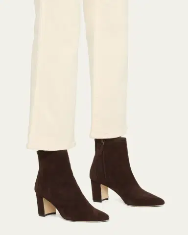 Manolo Blahnik Rosie Suede Zip Ankle Booties | Thumbnail 2 Manolo Blahnik Rosie Suede Zip Ankle Booties | Thumbnail 2