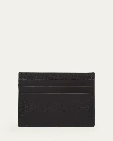 Prada Triangle Logo Leather Card Case | Thumbnail 2 Prada Triangle Logo Leather Card Case | Thumbnail 2