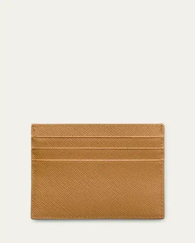 Prada Triangle Logo Leather Card Case | Thumbnail 4 Prada Triangle Logo Leather Card Case | Thumbnail 4