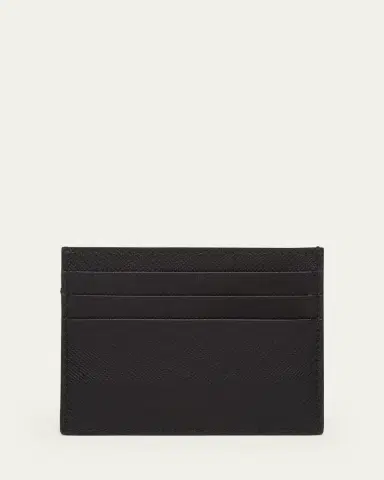 Prada Triangle Logo Leather Card Case | Thumbnail 6 Prada Triangle Logo Leather Card Case | Thumbnail 6