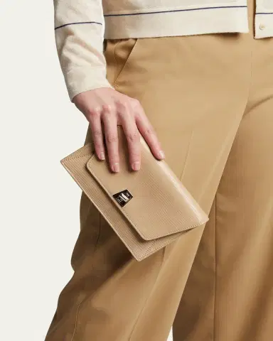 Akris Anouk Lizard-Print Clutch Bag w/ Chain | Thumbnail 8 Akris Anouk Lizard-Print Clutch Bag w/ Chain | Thumbnail 8