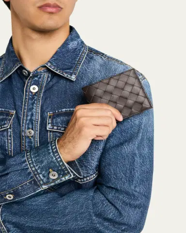 Bottega Veneta Men's Intrecciato Leather Bifold Wallet | Thumbnail 4 Bottega Veneta Men's Intrecciato Leather Bifold Wallet | Thumbnail 4