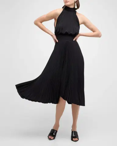 A.L.C. Renzo Pleated Halter Dress | Thumbnail 6 A.L.C. Renzo Pleated Halter Dress | Thumbnail 6