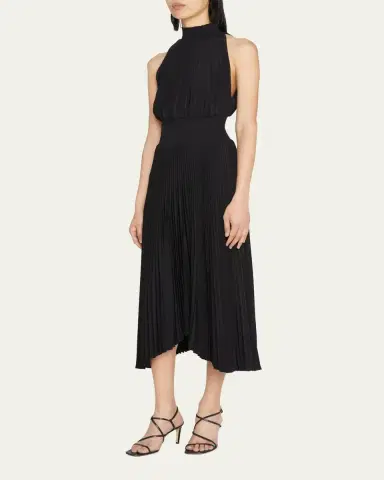A.L.C. Renzo Pleated Halter Dress | Thumbnail 10 A.L.C. Renzo Pleated Halter Dress | Thumbnail 10