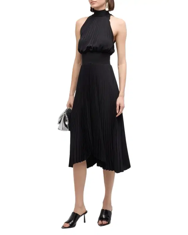 Renzo Pleated Halter Dress Renzo Pleated Halter Dress