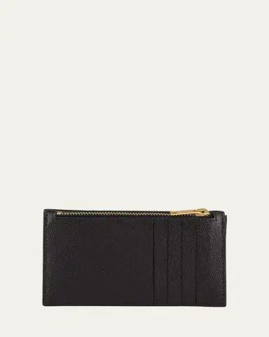 Saint Laurent YSL Monogram Flap Card Case in Grained Leather | Thumbnail 3 Saint Laurent YSL Monogram Flap Card Case in Grained Leather | Thumbnail 3