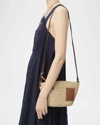 LOEWE x Paula's Ibiza Pochette Medium Raffia Crossbody Bag | Thumbnail 9 LOEWE x Paula's Ibiza Pochette Medium Raffia Crossbody Bag | Thumbnail 9