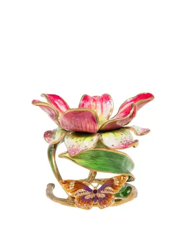Jay Strongwater Floral 7" Pillar Candle Holder | Thumbnail 1 Jay Strongwater Floral 7" Pillar Candle Holder | Thumbnail 1