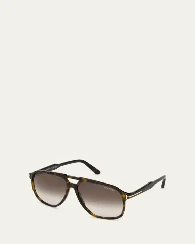 Tom Ford Men's Raoul Gradient Tortoiseshell Aviator Sunglasses | Thumbnail 2 Tom Ford Men's Raoul Gradient Tortoiseshell Aviator Sunglasses | Thumbnail 2