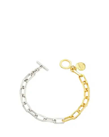 ben-amun Two-Tone Link Bracelet, Gold/Silver | Thumbnail 1 ben-amun Two-Tone Link Bracelet, Gold/Silver | Thumbnail 1