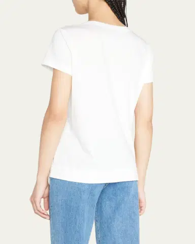Lafayette 148 New York Modern V-Neck Short-Sleeve Cotton Jersey Tee | Thumbnail 8 Lafayette 148 New York Modern V-Neck Short-Sleeve Cotton Jersey Tee | Thumbnail 8