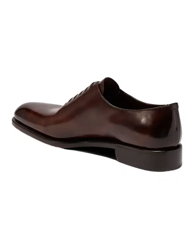 Men's Angiolo Tramezza Whole-Cut Leather Lace-Up Shoes Men's Angiolo Tramezza Whole-Cut Leather Lace-Up Shoes