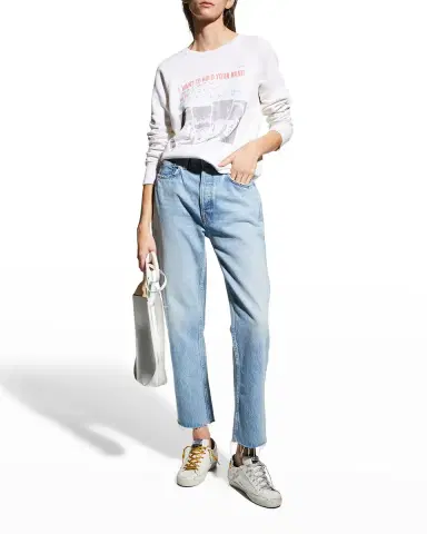 RE/DONE High-Rise Stovepipe Jeans with Raw-Edge Hem | Thumbnail 2 RE/DONE High-Rise Stovepipe Jeans with Raw-Edge Hem | Thumbnail 2