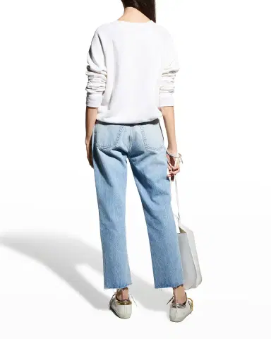 RE/DONE High-Rise Stovepipe Jeans with Raw-Edge Hem | Thumbnail 3 RE/DONE High-Rise Stovepipe Jeans with Raw-Edge Hem | Thumbnail 3