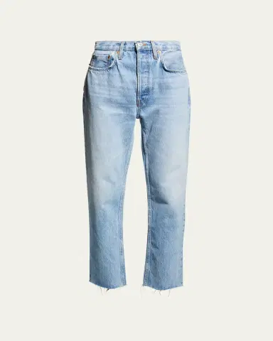 RE/DONE High-Rise Stovepipe Jeans with Raw-Edge Hem | Thumbnail 5 RE/DONE High-Rise Stovepipe Jeans with Raw-Edge Hem | Thumbnail 5
