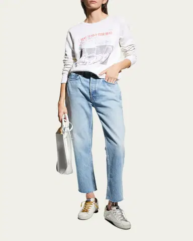 RE/DONE High-Rise Stovepipe Jeans with Raw-Edge Hem | Thumbnail 6 RE/DONE High-Rise Stovepipe Jeans with Raw-Edge Hem | Thumbnail 6