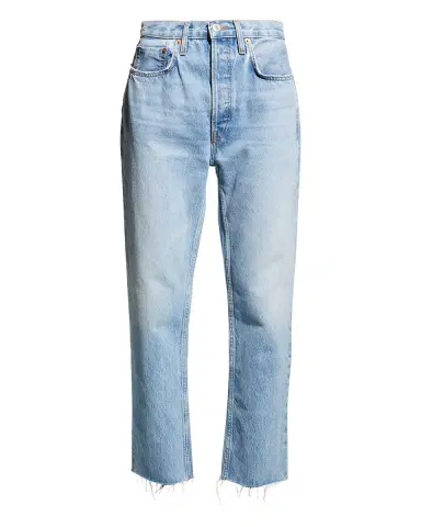 RE/DONE High-Rise Stovepipe Jeans with Raw-Edge Hem | Thumbnail 1 RE/DONE High-Rise Stovepipe Jeans with Raw-Edge Hem | Thumbnail 1