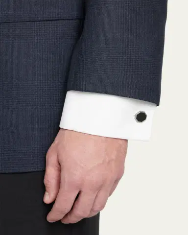 Jan Leslie Men's 925 Octagon Onyx Cufflinks | Thumbnail 2 Jan Leslie Men's 925 Octagon Onyx Cufflinks | Thumbnail 2