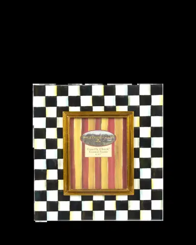 MacKenzie-Childs Courtly Check Enamel Frame, 5x7 | Thumbnail 2 MacKenzie-Childs Courtly Check Enamel Frame, 5x7 | Thumbnail 2