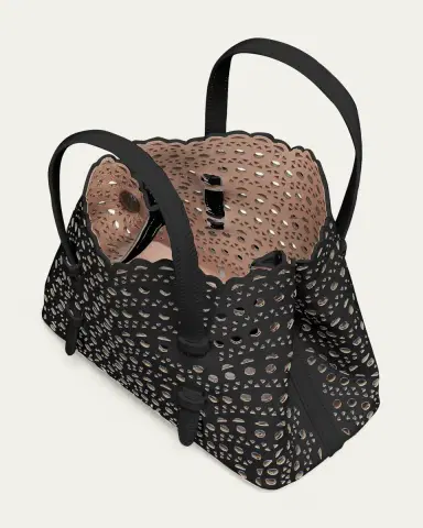 Alaïa Mina 20 Tote Bag in Vienne Wave Perforated Leather | Thumbnail 4 Alaïa Mina 20 Tote Bag in Vienne Wave Perforated Leather | Thumbnail 4