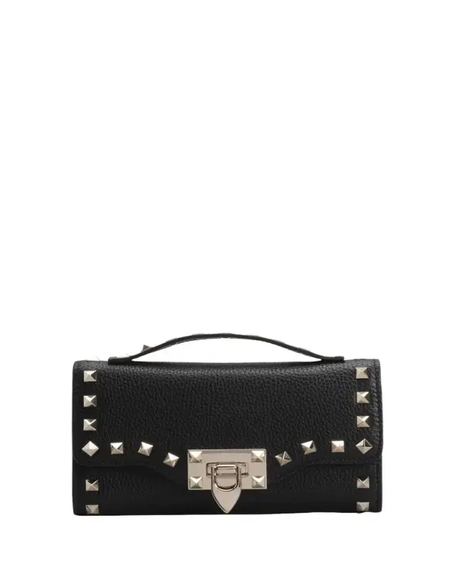 Rockstud Leather Wallet on Chain Rockstud Leather Wallet on Chain