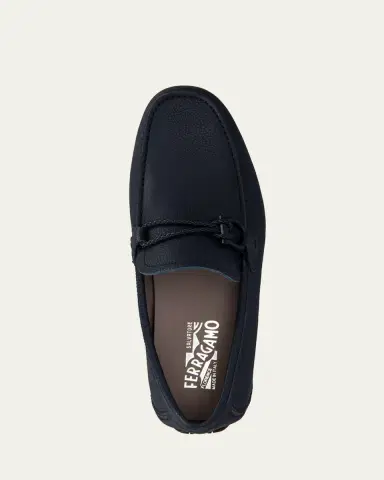 Ferragamo Men's Front 4 Leather Drivers | Thumbnail 6 Ferragamo Men's Front 4 Leather Drivers | Thumbnail 6