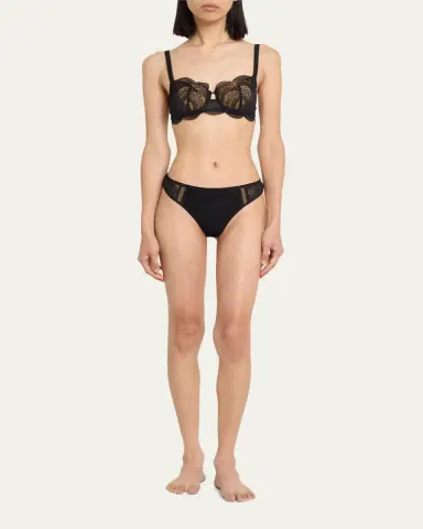 Simone Pérèle Karma Demi-Cup Convertible Lace Bra | Thumbnail 2 Simone Pérèle Karma Demi-Cup Convertible Lace Bra | Thumbnail 2