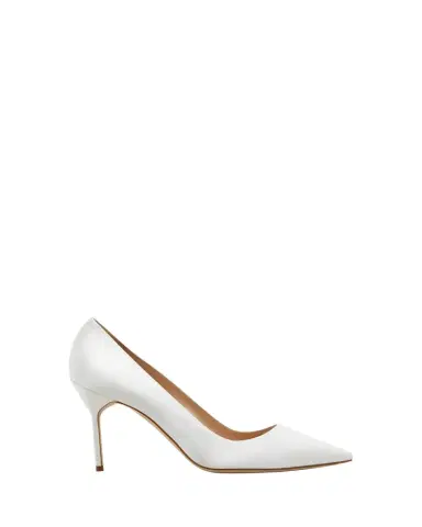 Manolo Blahnik BB 90mm Satin Stiletto Pumps | Thumbnail 1 Manolo Blahnik BB 90mm Satin Stiletto Pumps | Thumbnail 1