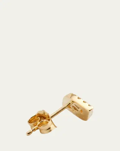 Sydney Evan 14K Yellow Gold Large Sapphire Bezel Eye Stud Earring, Single | Thumbnail 4 Sydney Evan 14K Yellow Gold Large Sapphire Bezel Eye Stud Earring, Single | Thumbnail 4