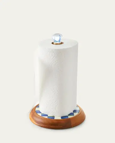 MacKenzie-Childs Royal Check Paper Towel Holder | Thumbnail 2 MacKenzie-Childs Royal Check Paper Towel Holder | Thumbnail 2