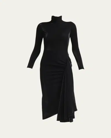 Giorgio Armani Draped Iridescent Jersey Midi Dress | Thumbnail 5 Giorgio Armani Draped Iridescent Jersey Midi Dress | Thumbnail 5