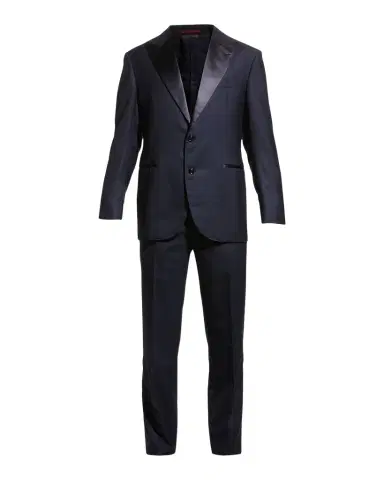 Brunello Cucinelli Men's Solid Peak-Lapel Tuxedo | Thumbnail 1 Brunello Cucinelli Men's Solid Peak-Lapel Tuxedo | Thumbnail 1