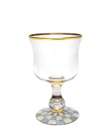 MacKenzie-Childs Sterling Check Water Glass | Thumbnail 1 MacKenzie-Childs Sterling Check Water Glass | Thumbnail 1