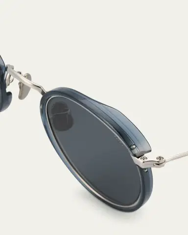 Eyevan Men's 717E Round Acetate-Wrapped Metal Sunglasses | Thumbnail 4 Eyevan Men's 717E Round Acetate-Wrapped Metal Sunglasses | Thumbnail 4