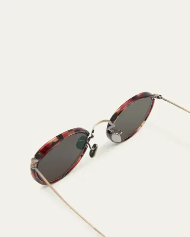 Eyevan Men's 717E Round Acetate-Wrapped Metal Sunglasses | Thumbnail 8 Eyevan Men's 717E Round Acetate-Wrapped Metal Sunglasses | Thumbnail 8