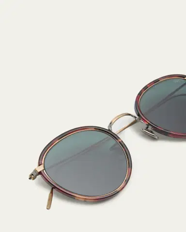 Eyevan Men's 717E Round Acetate-Wrapped Metal Sunglasses | Thumbnail 9 Eyevan Men's 717E Round Acetate-Wrapped Metal Sunglasses | Thumbnail 9