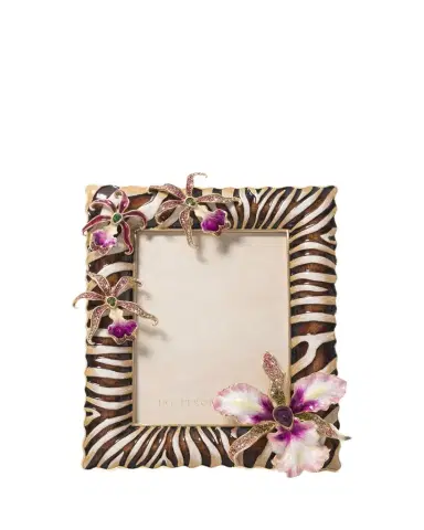 Jay Strongwater Zebra Orchid Frame, 5" x 7" | Thumbnail 1 Jay Strongwater Zebra Orchid Frame, 5" x 7" | Thumbnail 1