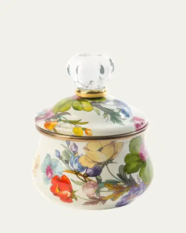MacKenzie-Childs Flower Market Lidded Sugar Bowl, White | Thumbnail 2 MacKenzie-Childs Flower Market Lidded Sugar Bowl, White | Thumbnail 2