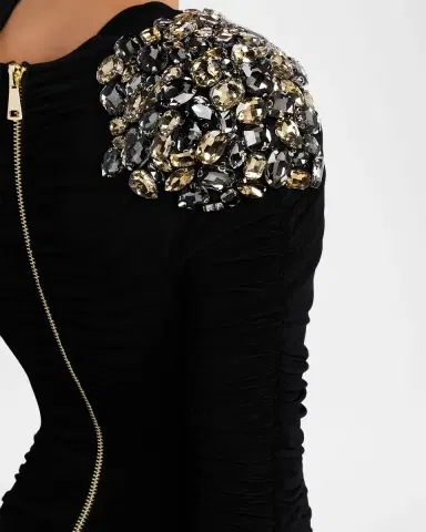 Zhivago Lustris Embellished-Shoulder Jersey Midi Dress | Thumbnail 4 Zhivago Lustris Embellished-Shoulder Jersey Midi Dress | Thumbnail 4