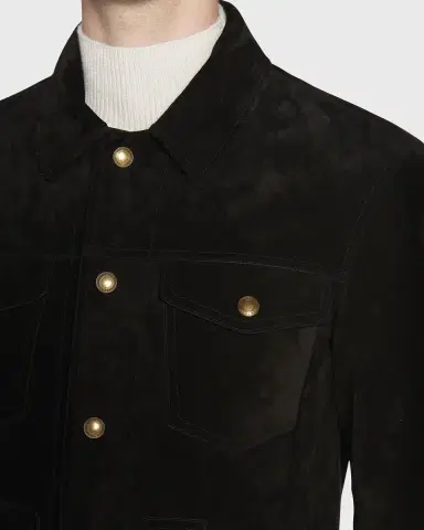 Tom Ford Men's Suede Western Jacket | Thumbnail 4 Tom Ford Men's Suede Western Jacket | Thumbnail 4