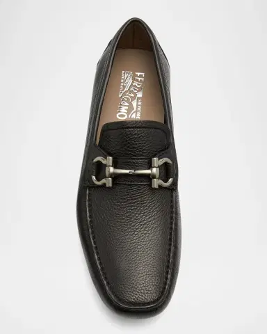 Ferragamo Men's Parigi Gancini Leather Drivers | Thumbnail 5 Ferragamo Men's Parigi Gancini Leather Drivers | Thumbnail 5