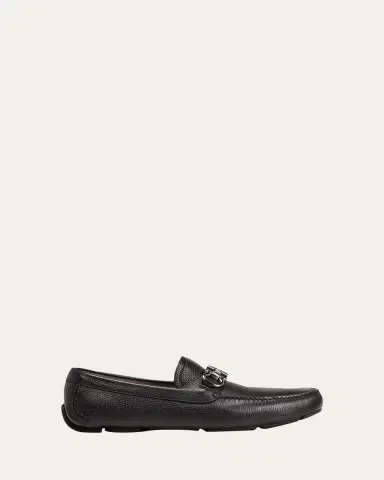 Ferragamo Men's Parigi Gancini Leather Drivers | Thumbnail 9 Ferragamo Men's Parigi Gancini Leather Drivers | Thumbnail 9