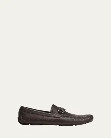 Ferragamo Men's Parigi Gancini Leather Drivers | Thumbnail 8 Ferragamo Men's Parigi Gancini Leather Drivers | Thumbnail 8