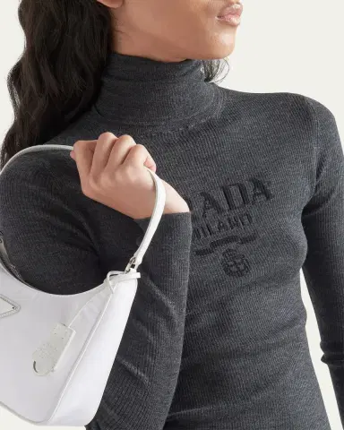 Prada Intarsia Logo Wool Turtleneck Sweater | Thumbnail 3 Prada Intarsia Logo Wool Turtleneck Sweater | Thumbnail 3