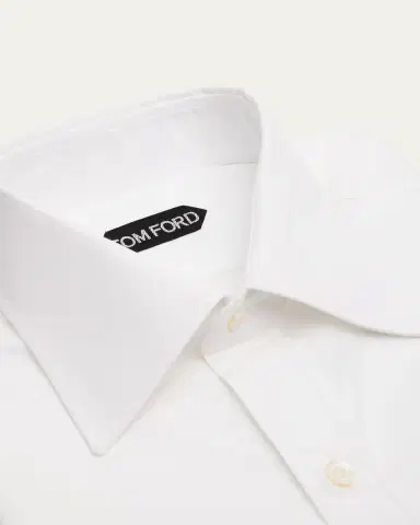 TOM FORD Men's Cotton Point-Collar Dress Shirt | Thumbnail 2 TOM FORD Men's Cotton Point-Collar Dress Shirt | Thumbnail 2