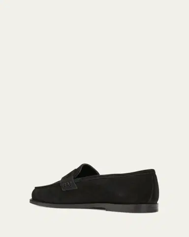 Manolo Blahnik Perrita Suede Penny Loafers | Thumbnail 2 Manolo Blahnik Perrita Suede Penny Loafers | Thumbnail 2
