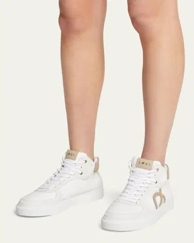 LOCI Eleven Colorblock High-Top Court Sneakers - Made with Recycled Nylon | Thumbnail 2 LOCI Eleven Colorblock High-Top Court Sneakers - Made with Recycled Nylon | Thumbnail 2