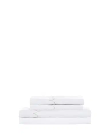 John Robshaw Stitched Sand 300 Thread Count King Sheet Set | Thumbnail 1 John Robshaw Stitched Sand 300 Thread Count King Sheet Set | Thumbnail 1