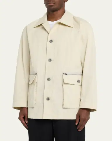 3.1 Phillip Lim Men's Twill Button-Front Chore Coat | Thumbnail 4 3.1 Phillip Lim Men's Twill Button-Front Chore Coat | Thumbnail 4