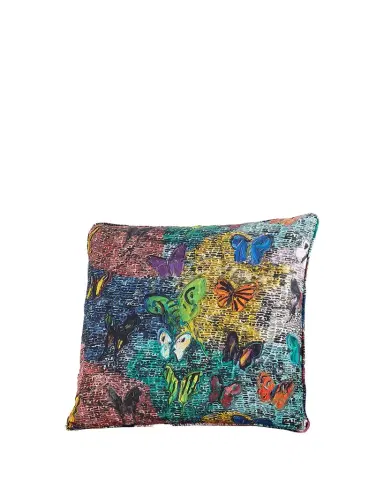 Hunt Slonem Butterfly & Guardian Cotton Pillow, 22" | Thumbnail 1 Hunt Slonem Butterfly & Guardian Cotton Pillow, 22" | Thumbnail 1
